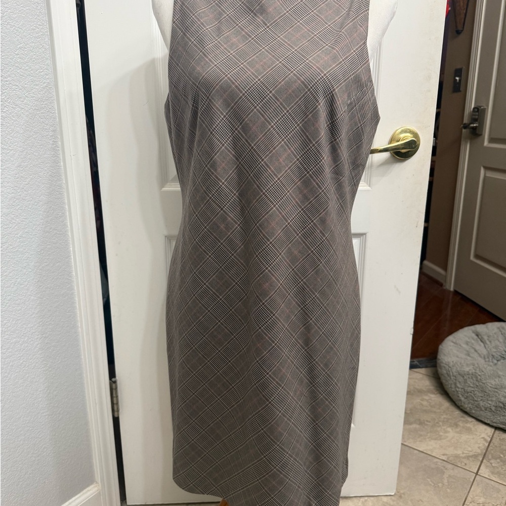 Banana Republic Gray Halter Sheath Midi Dress